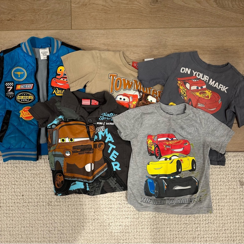 Disney Pixar Cars Shirt and Coat lot
